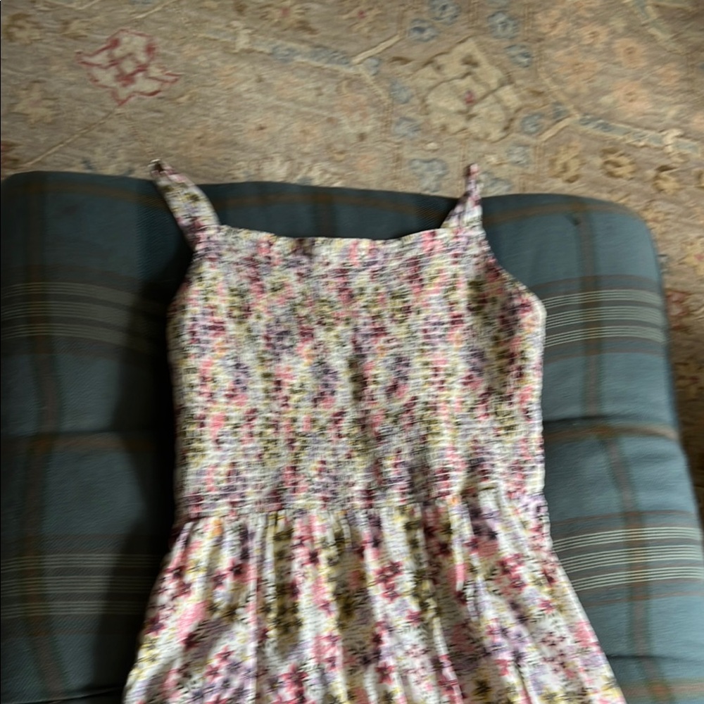 Old Navy Pink and White Sleeveless Sundress